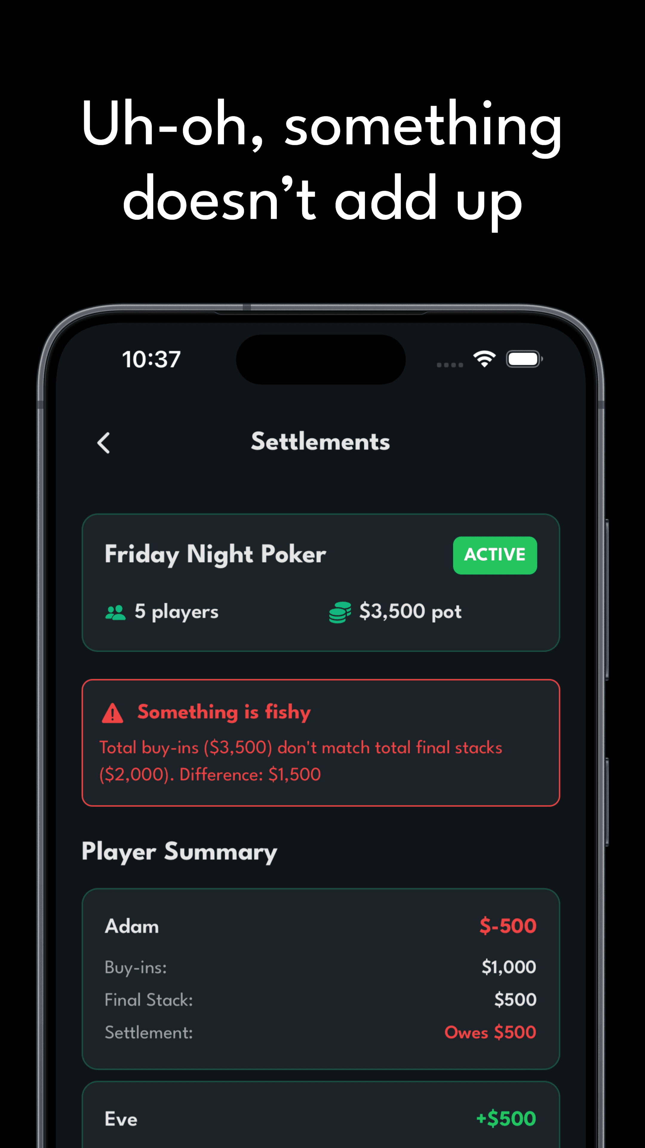 Uh-oh, something doesn't add up