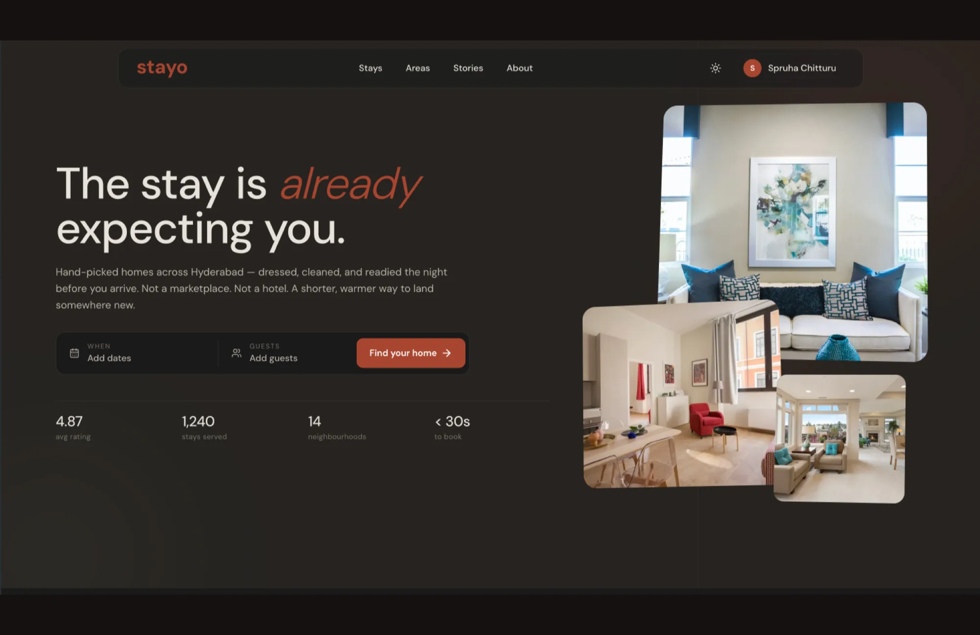 A curated home, not a listing screen